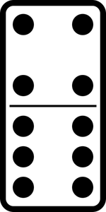 Domino-ruutu 4-6 vektorikuva