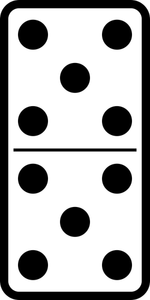 Domino ţiglă dublu cinci vector illustration