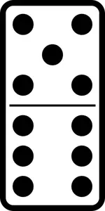 Domino tegel 5-6 vector tekening