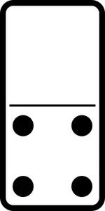 Domino tegel 0-4 vector afbeelding