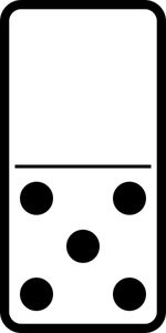Domino-ruutu 0-5 vektorikuva