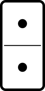 Domino tile double one vector image
