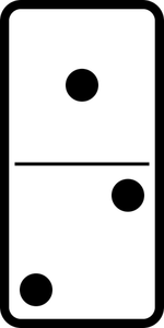 Domino tile 1-2 vector clip art