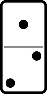 Domino tegel 1-2 vector illustraties