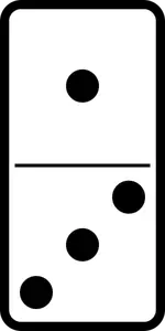 Domino tegel 1-3 vector afbeelding
