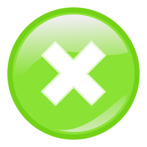 Green round decline icon vector image