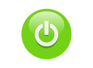 Green power knappen vektor ClipArt