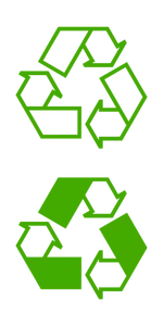 Ilustração do vetor ícones reciclagem
