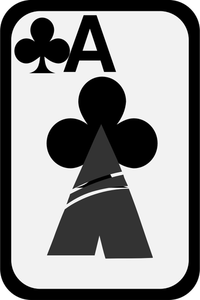 Ace of Clubs funky playing card vector clip art