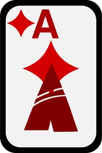 Ace of Diamonds funky pelikortti vektori ClipArt