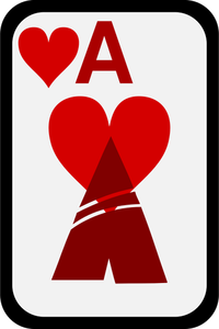 Ace av hjerter funky spillkort vektorgrafikk utklipp