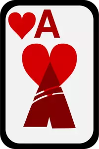 Ace of Hearts funky pelikortti vektori ClipArt