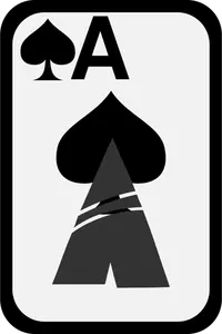 Ace of Spades funky playing card vector clip art
