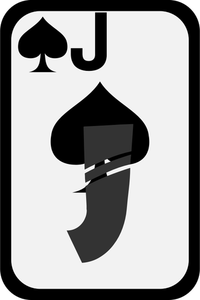 ClipArt vettoriali funky carta da gioco di Jack di picche