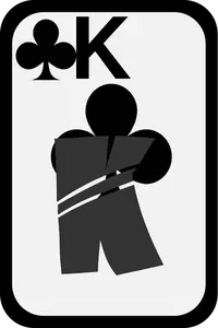 King of Clubs funky speelkaart vector afbeelding