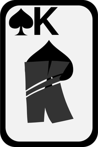 Rei de espadas funky de baralho vetor clip-art