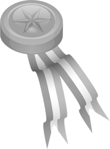 Platinum medallion with ribbons vector illustration graphics