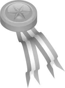 Platina medaljong med bånd illustrasjon vektorgrafikk