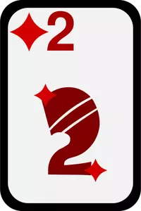 Dva diamanty funky hrací karty Vektor Klipart