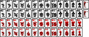 Punte de joc carduri vector miniaturi