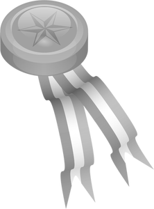 Platinum medal with ribbons vector graphics