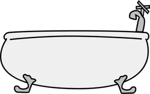 Side view of bathtub vector illustration