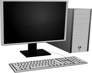 Personal computer configuration vector clipart