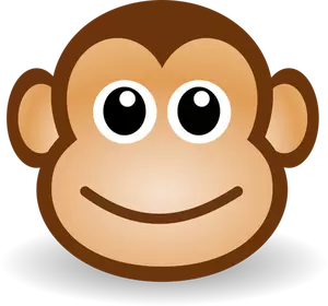 Cartoon des Affen Gesicht