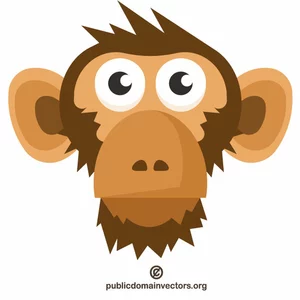 Monkey face cartoon