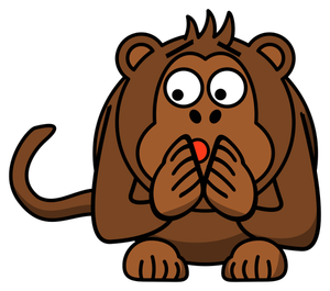 8235 free cartoon baby monkey clip art | Public domain vectors
