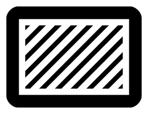 Clipart de rectangle avec rayures diagonales