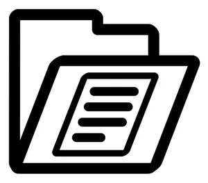 Vector image of monochrome folder