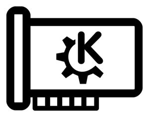 ClipArt vettoriali di icona KDE primario hardware mono