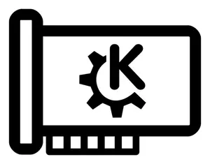 Vektorgrafikk utklipp av primære mono maskinvare KDE-ikonet
