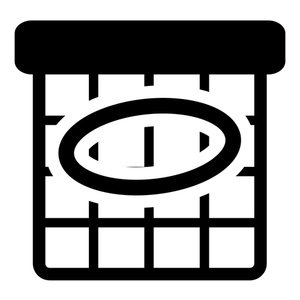 Vector de la imagen del icono principal horario de blanco y negro