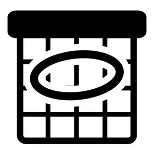Vektor-Bild des primären Zeitplan schwarz-weiß-Symbol