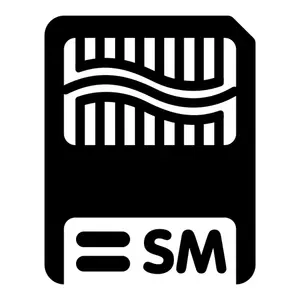 Zwart-wit SM pictogram