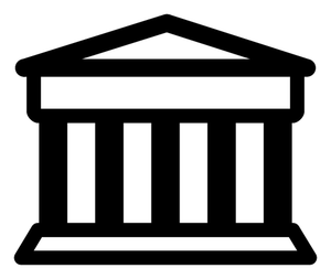 Bank pictogram vector clip art