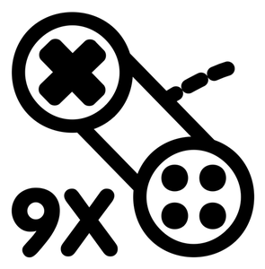 Vector illustration of monochrome KDE icon