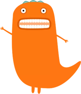 Oranje Monster vectorillustratie