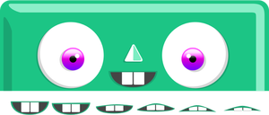 Vektor-Illustration hübsch Box Monster Charakter