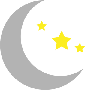 Moon and stars image