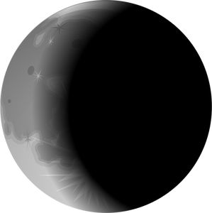 Clip-art vector do crescente de lua do lado esquerdo