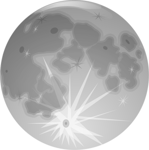 Vector image of shiny planet moon