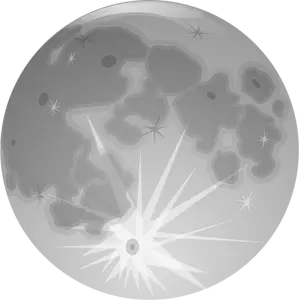 Grafika wektorowa błyszczący planety księżyca