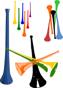 Plastik vuvuzelas vektör çizim