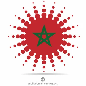 Marokko flagg halvtone design