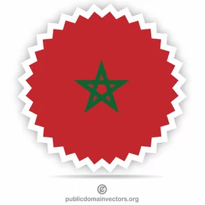 Moroccan flag sticker