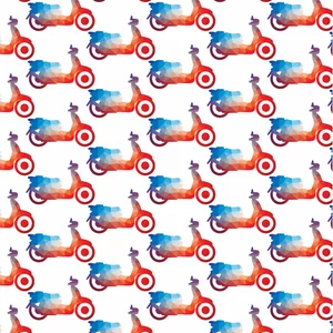 Scooter seamless pattern