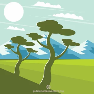 Trees in natural landscape